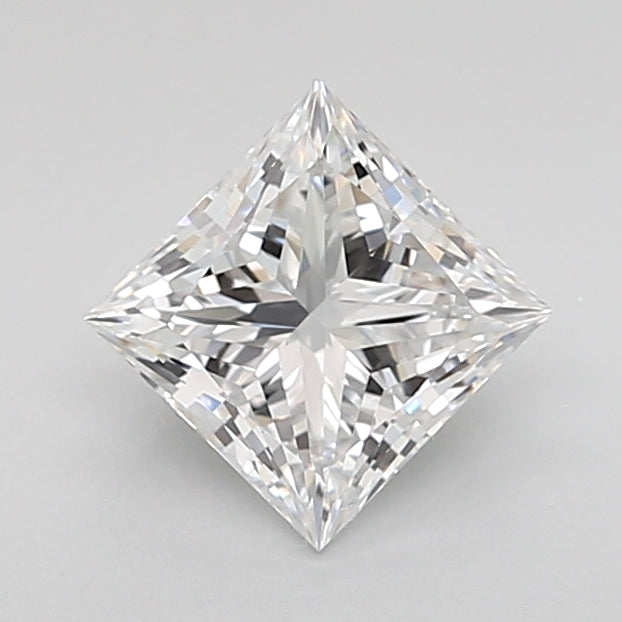 1.01 Carat Princess Shaped, Ideal Cut, D Color, VVS2 Clarity, IGI Certified Lab Grown Diamond