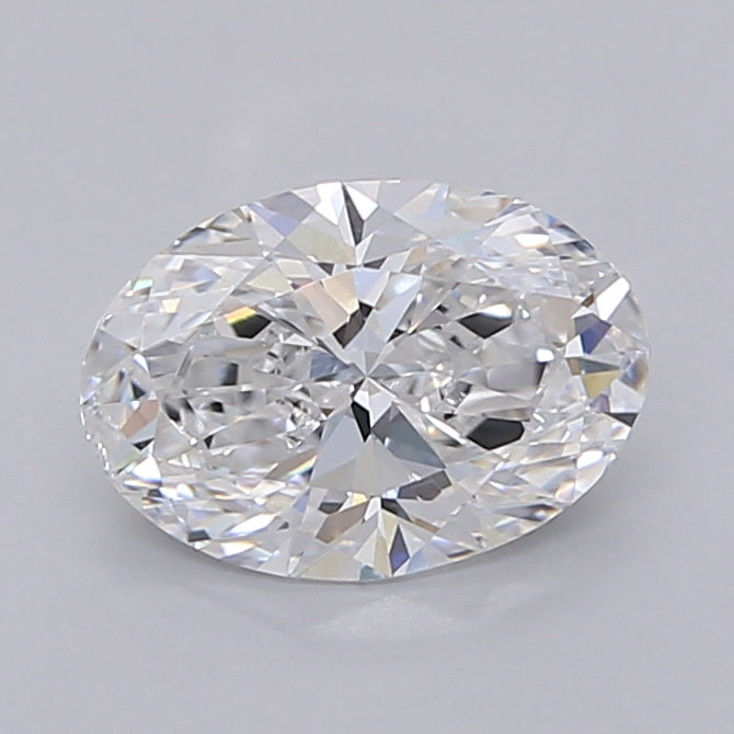 1.50 Carat Oval Shaped, Ideal Cut, D Color, VVS2 Clarity, IGI Certified Lab Grown Diamond