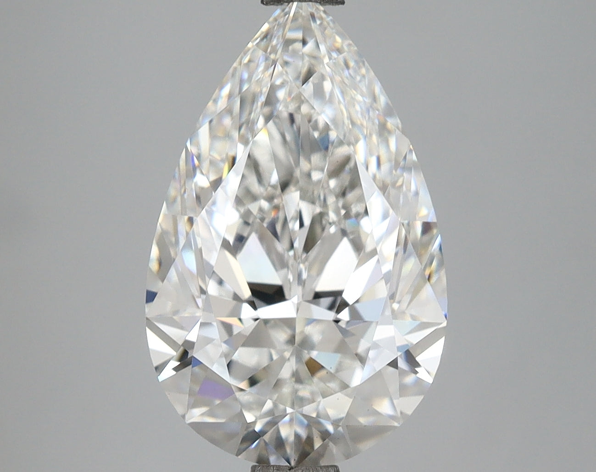 4.09 Carat Pear Shaped, Ideal Cut, E Color, VS1 Clarity, IGI Certified Lab Grown Diamond
