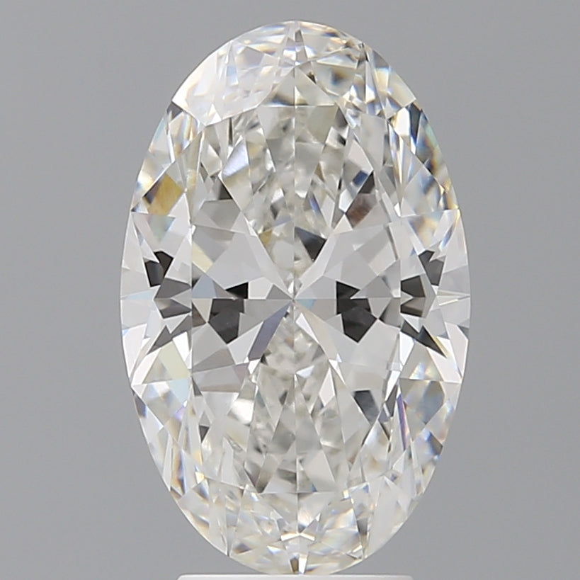 4.10 Carat Oval Shaped, Ideal Cut, F Color, VVS2 Clarity, IGI Certified Lab Grown Diamond