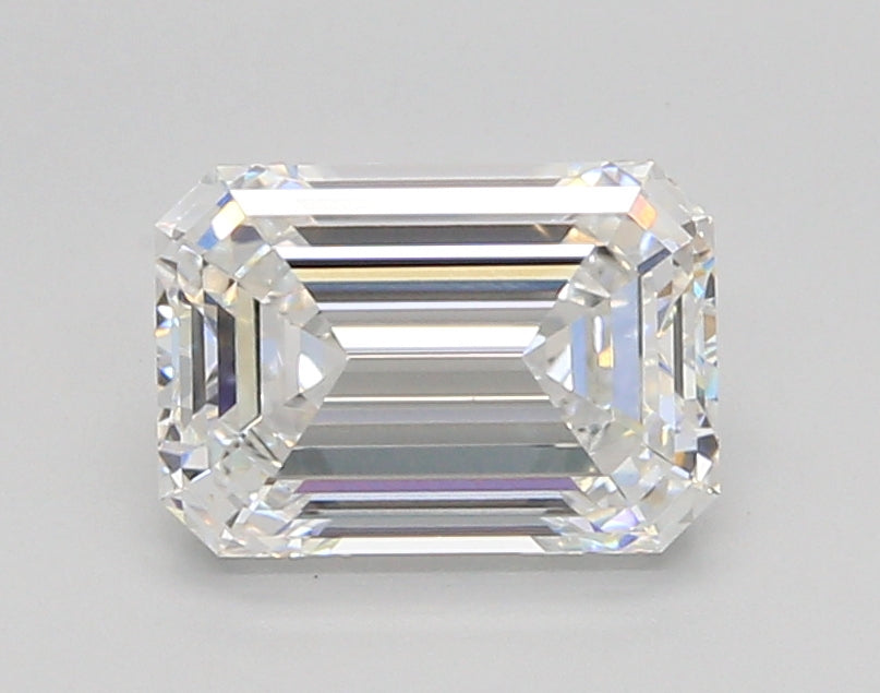 2.06 Carat Emerald Shaped, Ideal Cut, E Color, VVS2 Clarity, IGI Certified Lab Grown Diamond