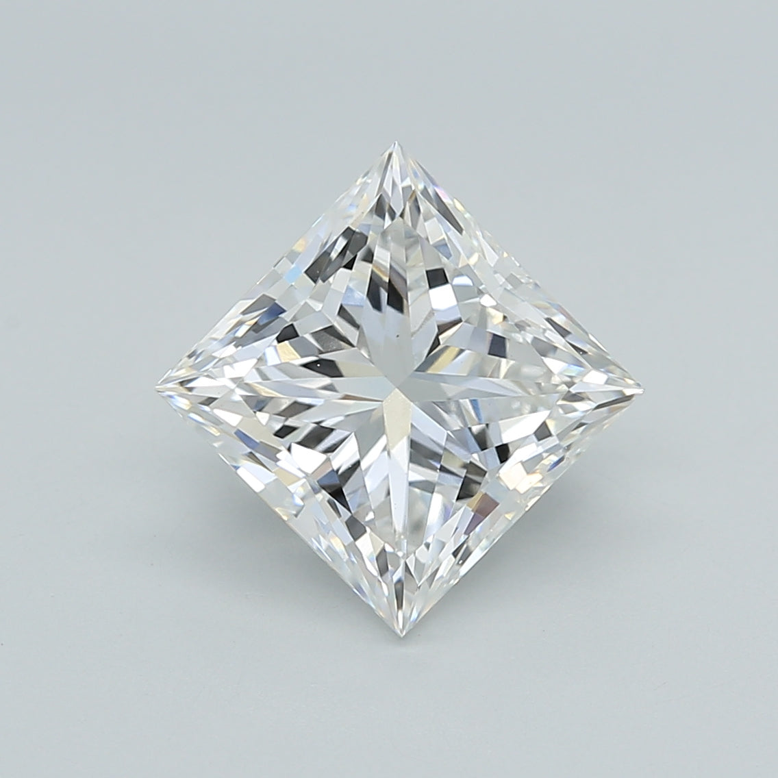 3.01 Carat Princess Shaped, Ideal Cut, F Color, VVS2 Clarity, IGI Certified Lab Grown Diamond