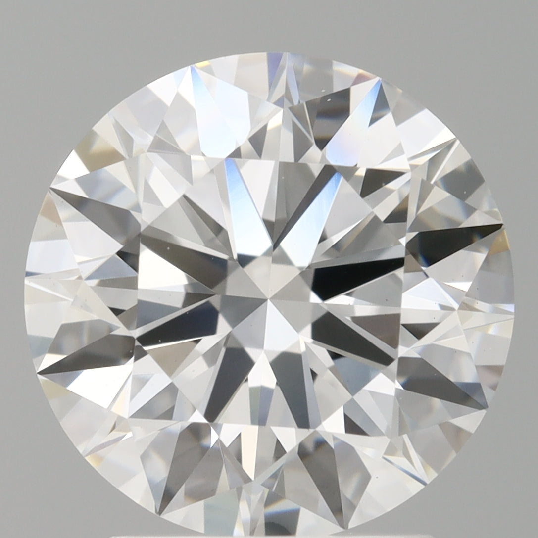 2.60 Carat Round Shaped, Ideal Cut, E Color, VVS2 Clarity, IGI Certified Lab Grown Diamond
