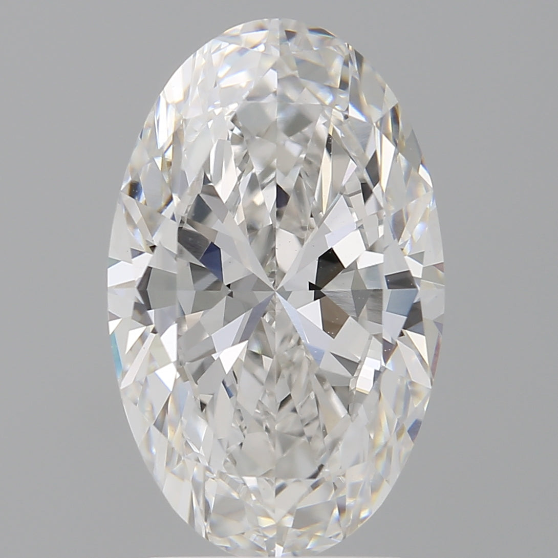 3.10 Carat Oval Shaped, Ideal Cut, F Color, VVS2 Clarity, IGI Certified Lab Grown Diamond