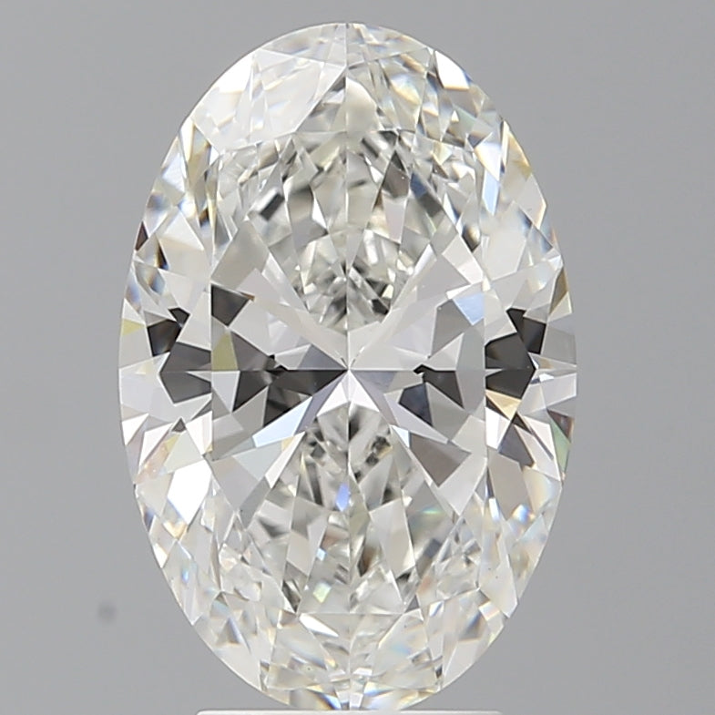 4.10 Carat Oval Shaped, Ideal Cut, F Color, VVS2 Clarity, IGI Certified Lab Grown Diamond