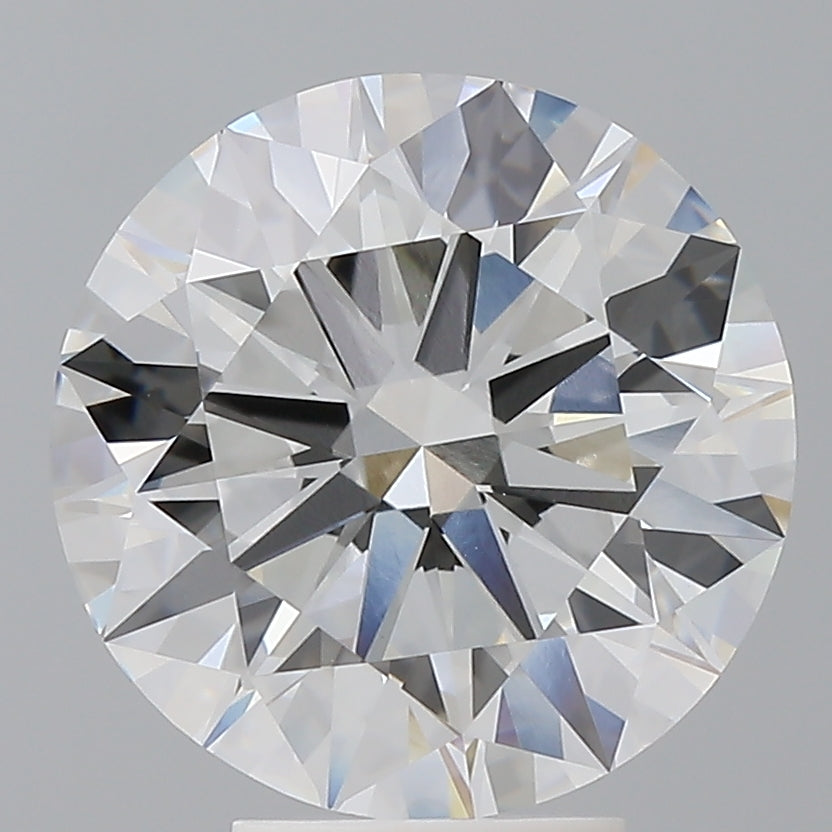 5.53 Carat Round Shaped, Ideal Cut, F Color, VVS2 Clarity, IGI Certified Lab Grown Diamond