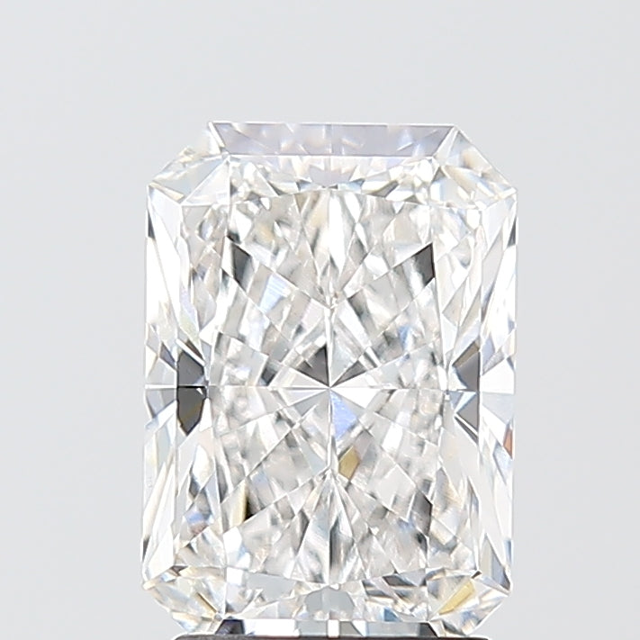 2.10 Carat Radiant Shaped, Ideal Cut, E Color, VVS2 Clarity, IGI Certified Lab Grown Diamond