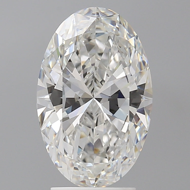 3.10 Carat Oval Shaped, Ideal Cut, F Color, VVS2 Clarity, IGI Certified Lab Grown Diamond
