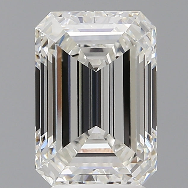 3.59 Carat Emerald Shaped, Ideal Cut, F Color, VVS2 Clarity, IGI Certified Lab Grown Diamond