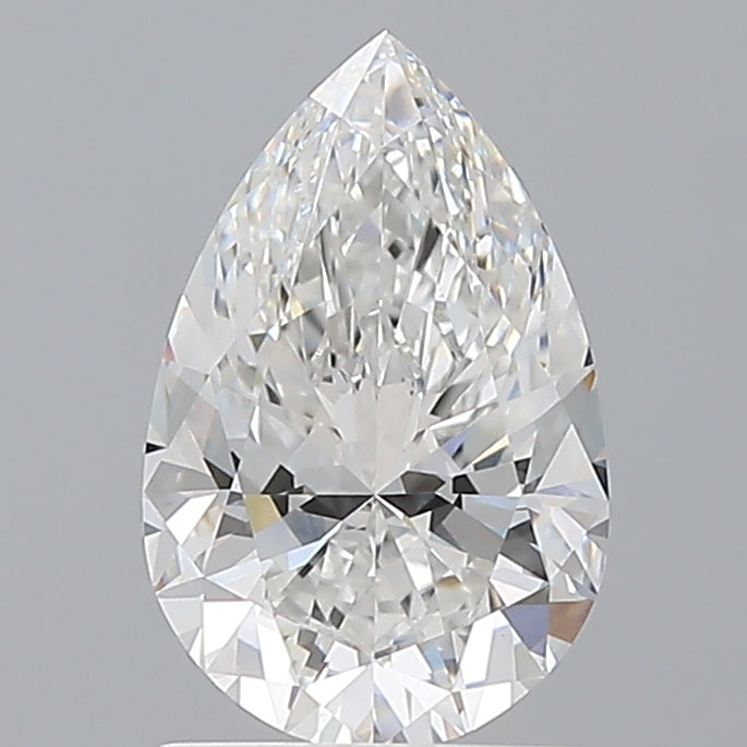 1.57 Carat Pear Shaped, Ideal Cut, E Color, VVS2 Clarity, IGI Certified Lab Grown Diamond
