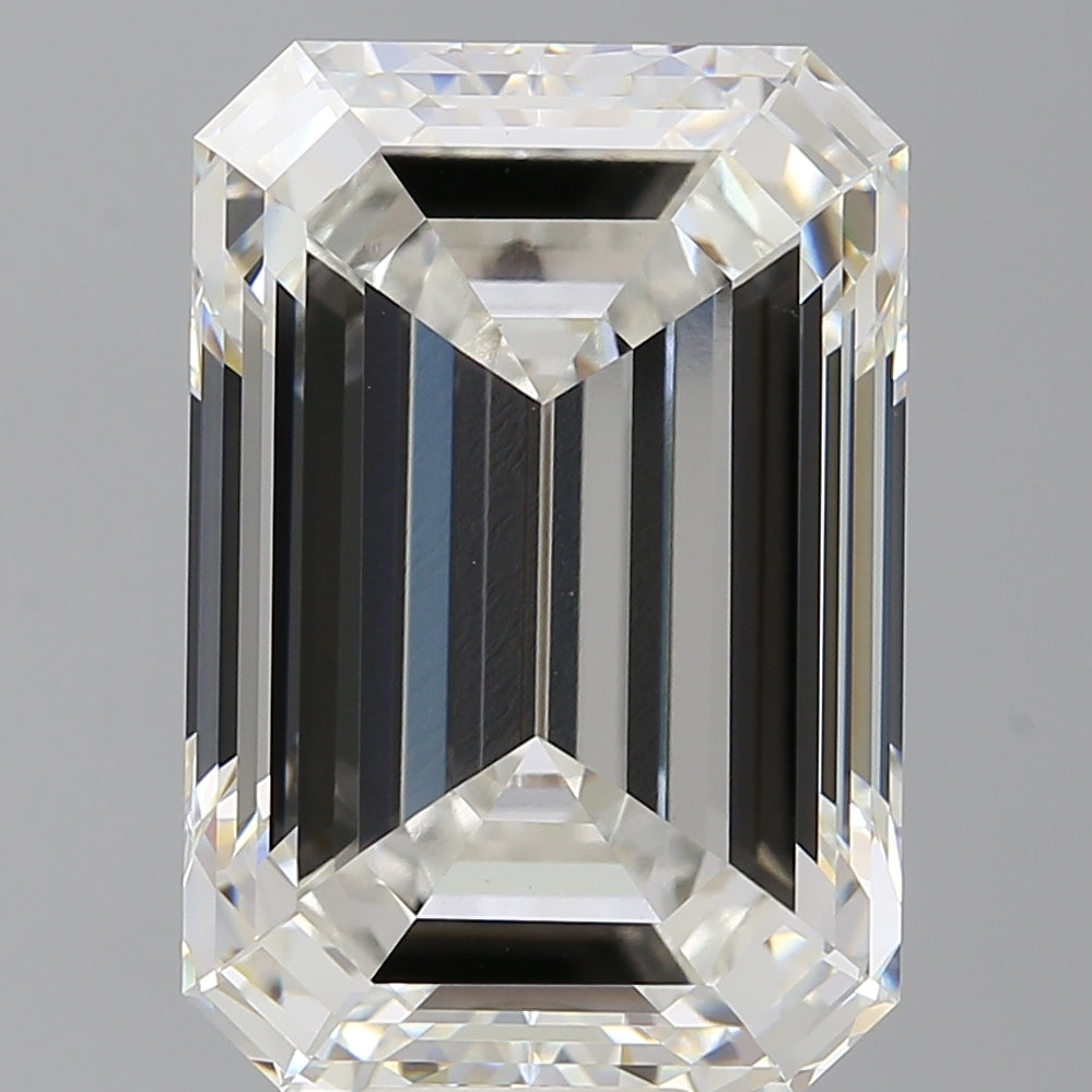 14.59 Carat Emerald Shaped, Ideal Cut, F Color, VVS2 Clarity, IGI Certified Lab Grown Diamond