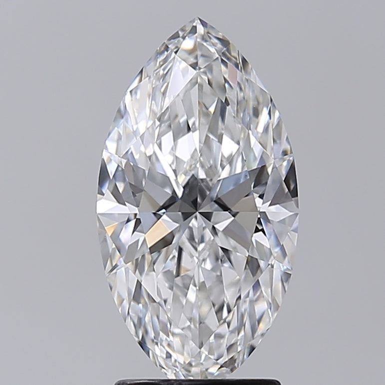 2.51 Carat Marquise Shaped, Excellent Cut, E Color, VVS2 Clarity, IGI Certified Lab Grown Diamond