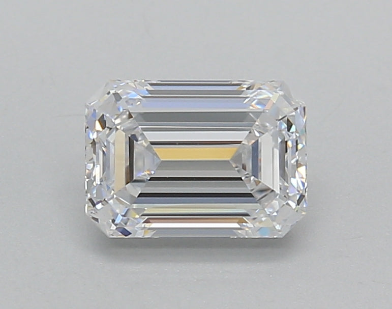 1.02 Carat Emerald Shaped, Ideal Cut, D Color, VVS2 Clarity, IGI Certified Lab Grown Diamond