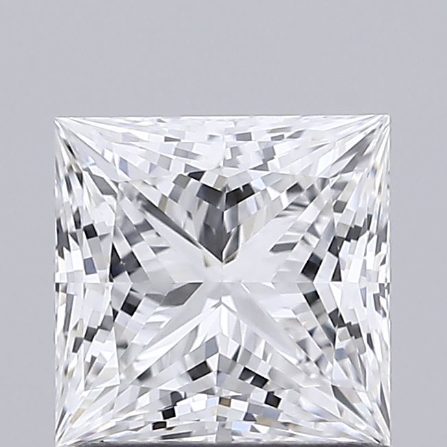 1.24 Carat Princess Shaped, Ideal Cut, E Color, VVS2 Clarity, IGI Certified Lab Grown Diamond