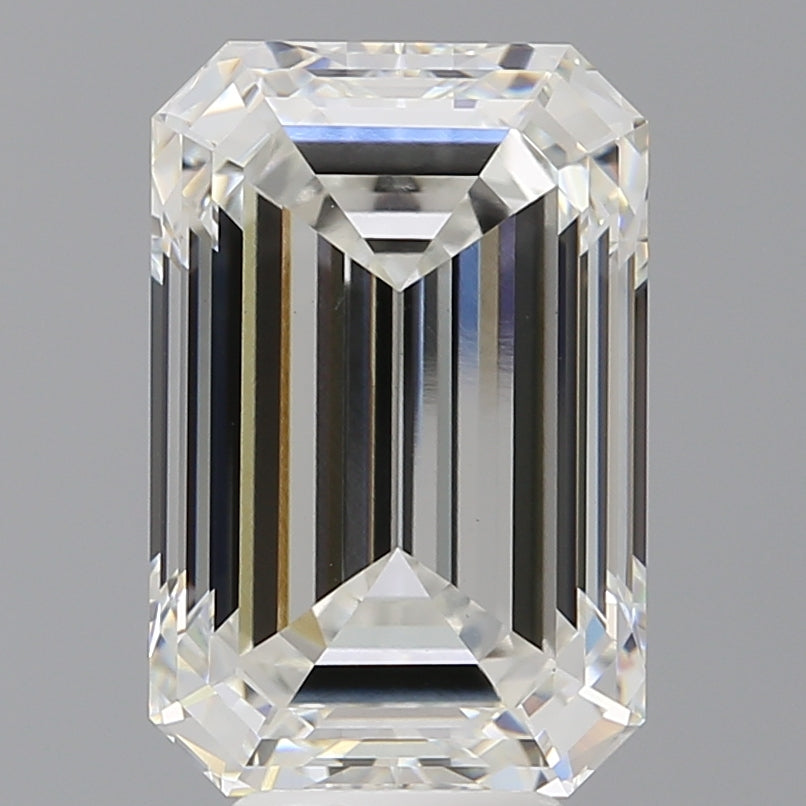 7.07 Carat Emerald Shaped, Ideal Cut, F Color, VVS2 Clarity, IGI Certified Lab Grown Diamond