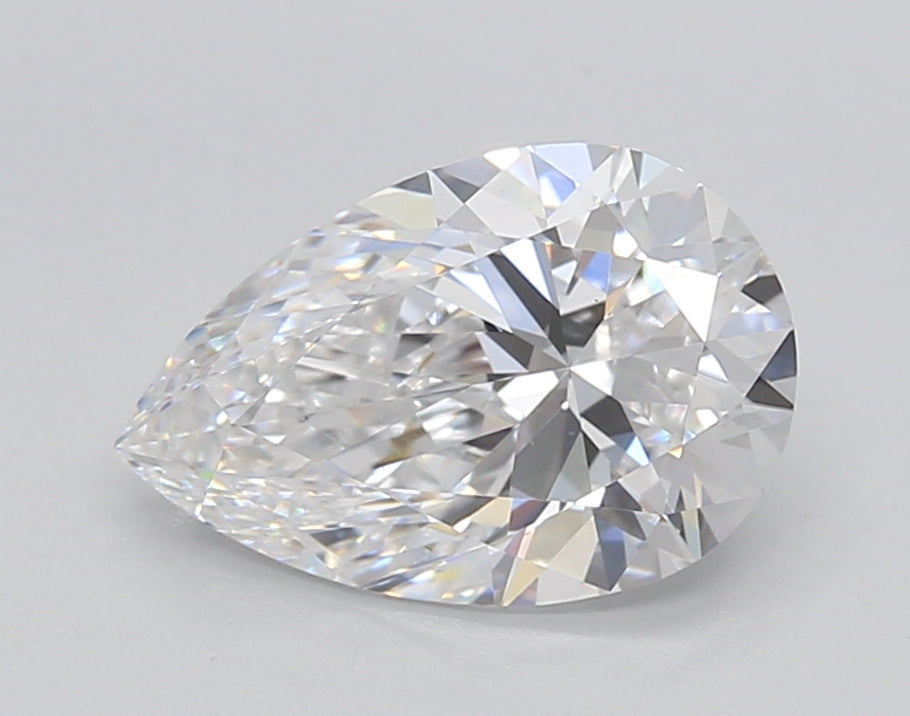 1.91 Carat Pear Shaped, Ideal Cut, D Color, VS1 Clarity, IGI Certified Lab Grown Diamond