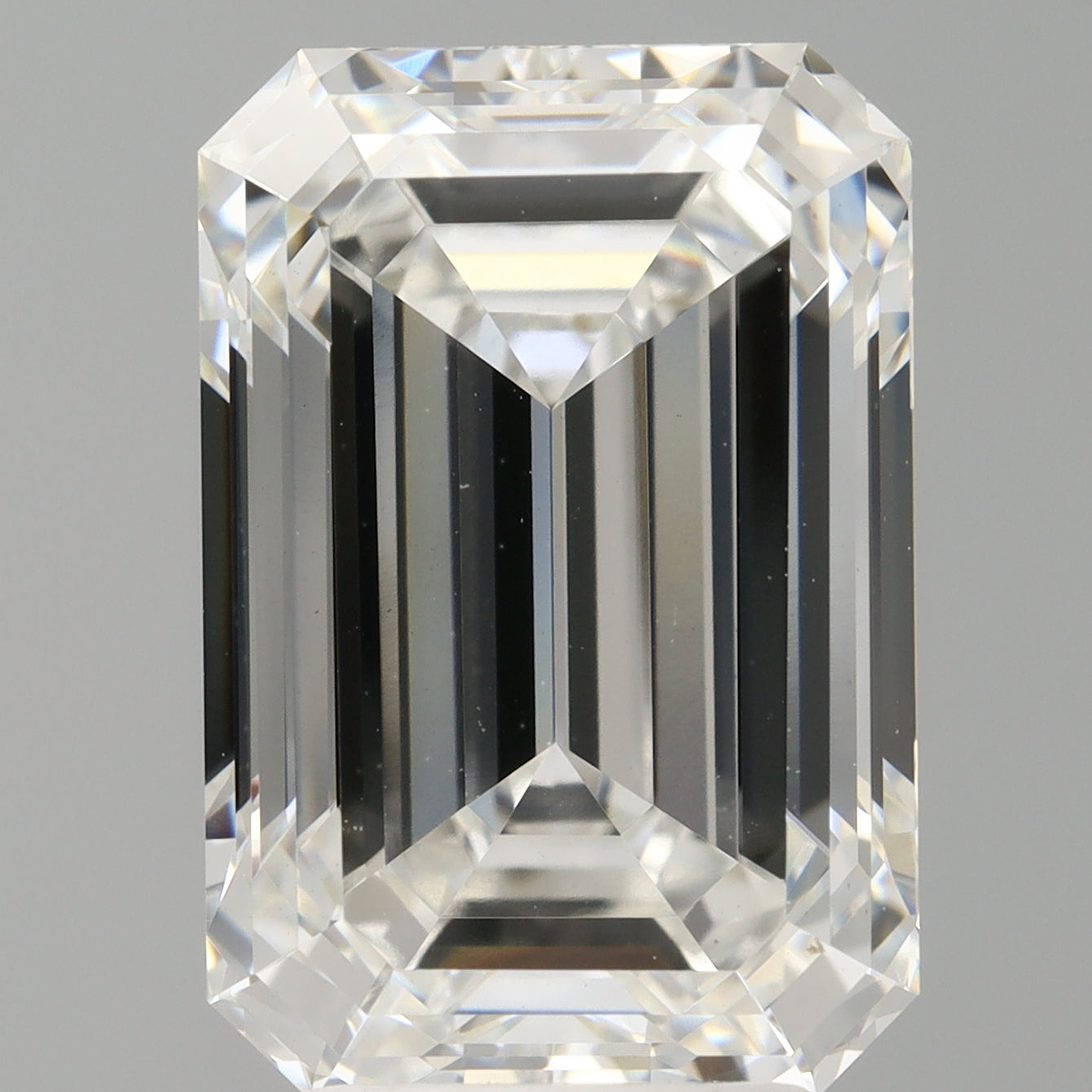 4.59 Carat Emerald Shaped, Ideal Cut, F Color, VVS2 Clarity, IGI Certified Lab Grown Diamond