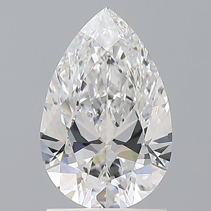 1.54 Carat Pear Shaped, Ideal Cut, D Color, VVS2 Clarity, IGI Certified Lab Grown Diamond