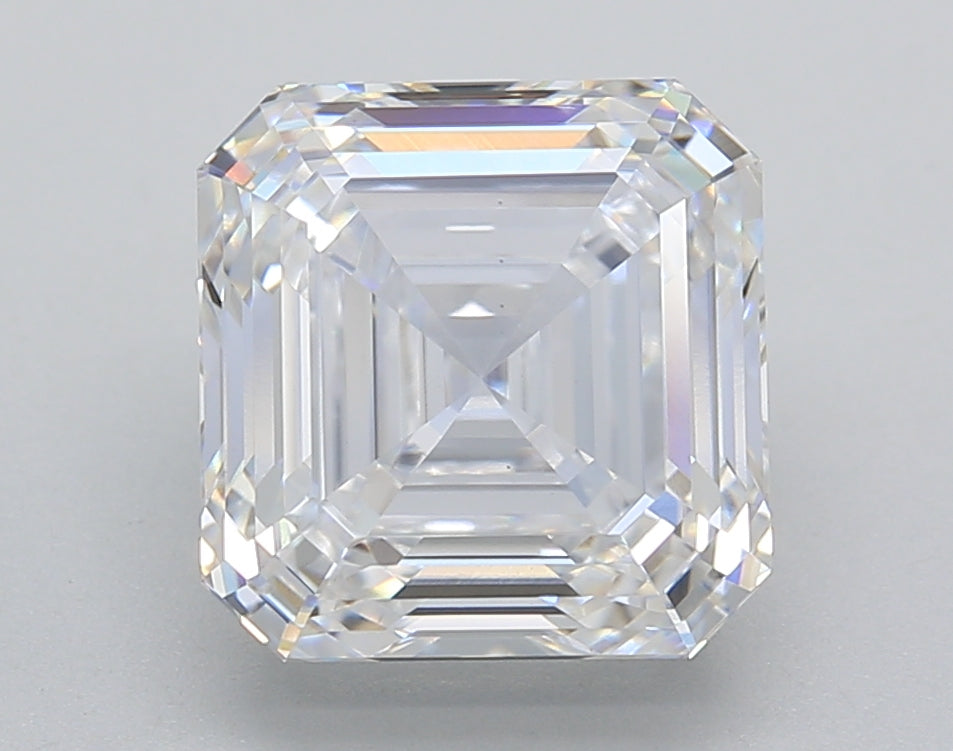 4.10 Carat Asscher Shaped, Ideal Cut, D Color, VS1 Clarity, IGI Certified Lab Grown Diamond