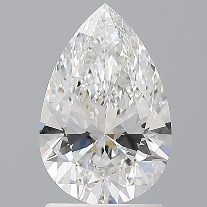 1.55 Carat Pear Shaped, Ideal Cut, E Color, VVS2 Clarity, IGI Certified Lab Grown Diamond