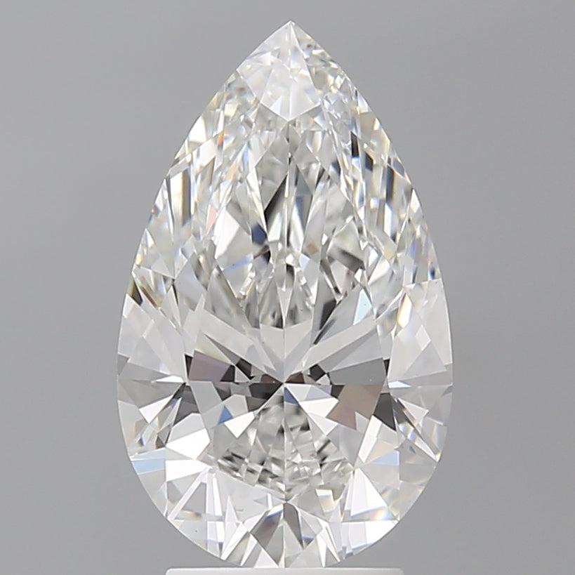 3.51 Carat Pear Shaped, Ideal Cut, E Color, VVS2 Clarity, IGI Certified Lab Grown Diamond