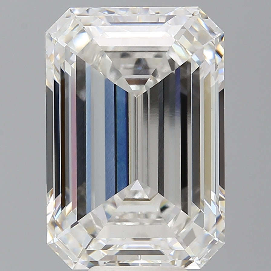 10.60 Carat Emerald Shaped, Ideal Cut, F Color, VVS2 Clarity, IGI Certified Lab Grown Diamond