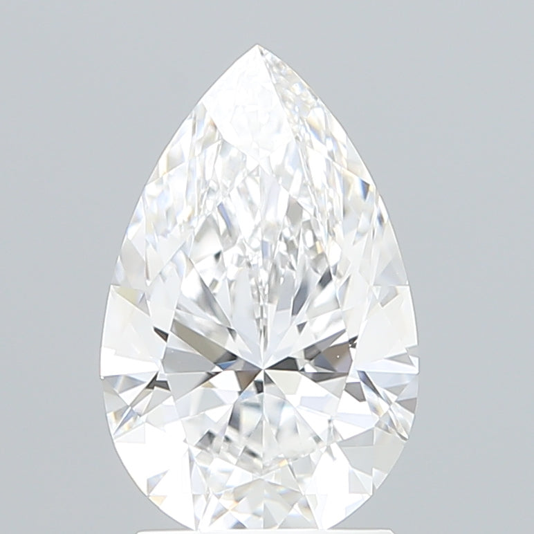 2.15 Carat Pear Shaped, Ideal Cut, D Color, VVS2 Clarity, IGI Certified Lab Grown Diamond
