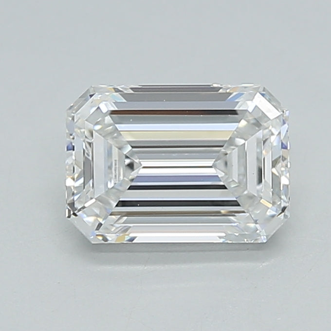 1.05 Carat Emerald Shaped, Ideal Cut, E Color, VVS2 Clarity, IGI Certified Lab Grown Diamond