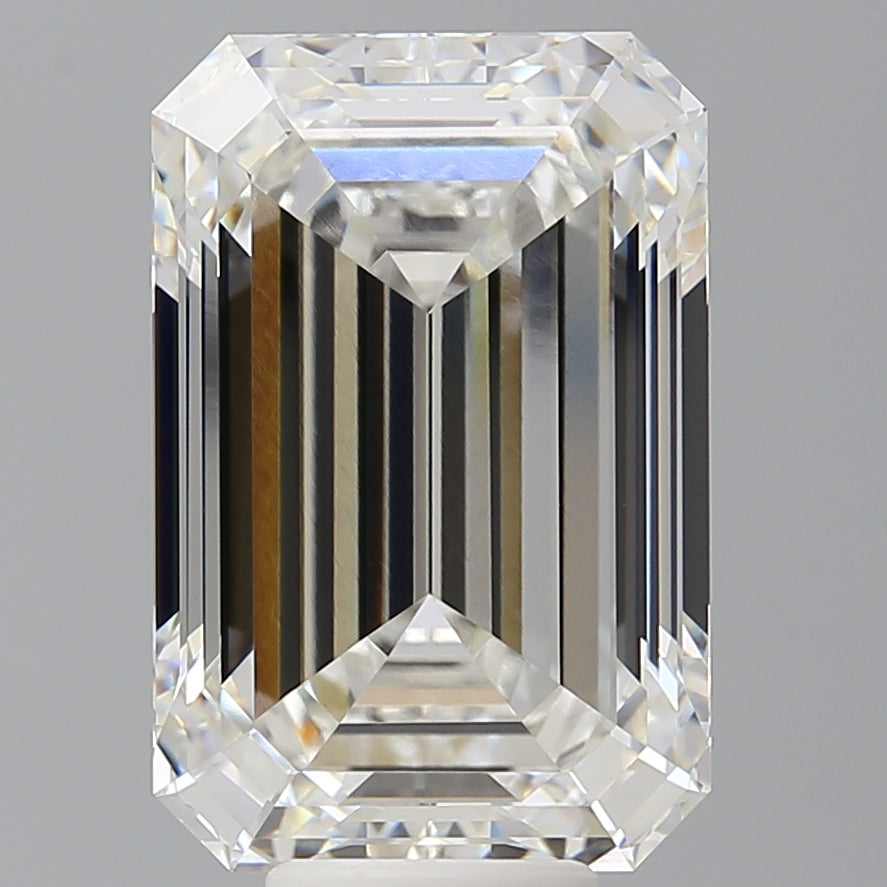 9.10 Carat Emerald Shaped, Ideal Cut, F Color, VVS2 Clarity, IGI Certified Lab Grown Diamond