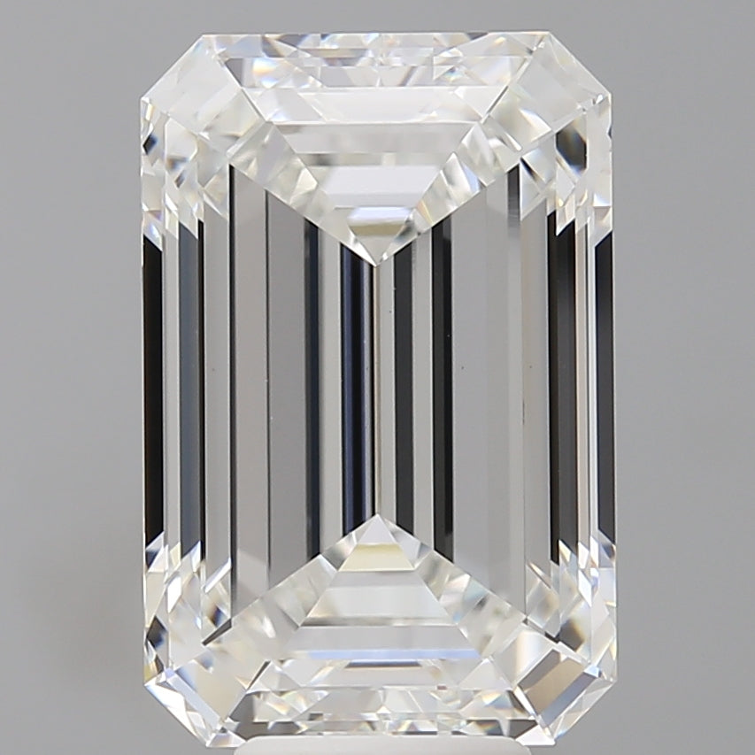 8.54 Carat Emerald Shaped, Ideal Cut, F Color, VVS2 Clarity, IGI Certified Lab Grown Diamond