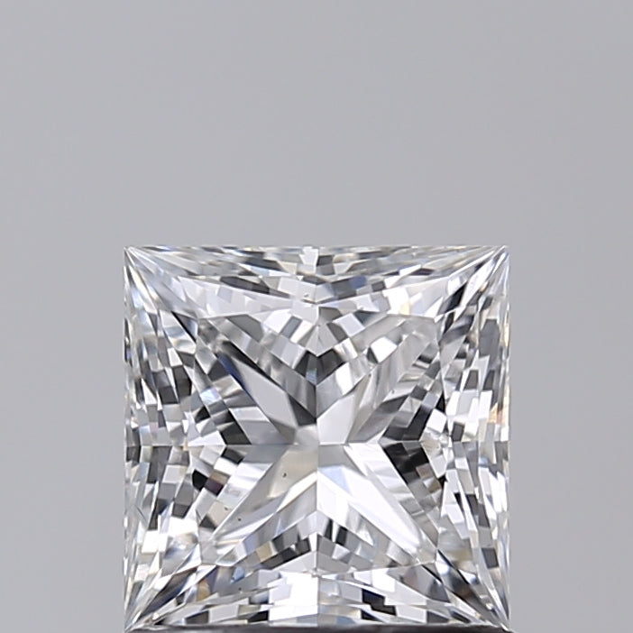 1.02 Carat Princess Shaped, Ideal Cut, E Color, VS1 Clarity, IGI Certified Lab Grown Diamond