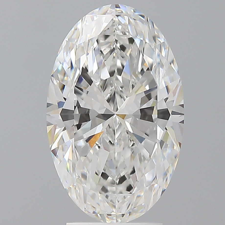4.10 Carat Oval Shaped, Ideal Cut, E Color, VVS2 Clarity, IGI Certified Lab Grown Diamond