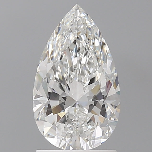 1.59 Carat Pear Shaped, Ideal Cut, E Color, VVS2 Clarity, IGI Certified Lab Grown Diamond