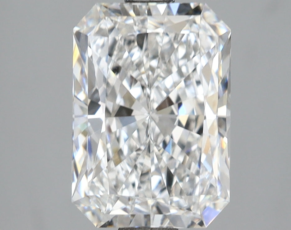 2.58 Carat Radiant Shaped, Ideal Cut, E Color, VVS2 Clarity, IGI Certified Lab Grown Diamond