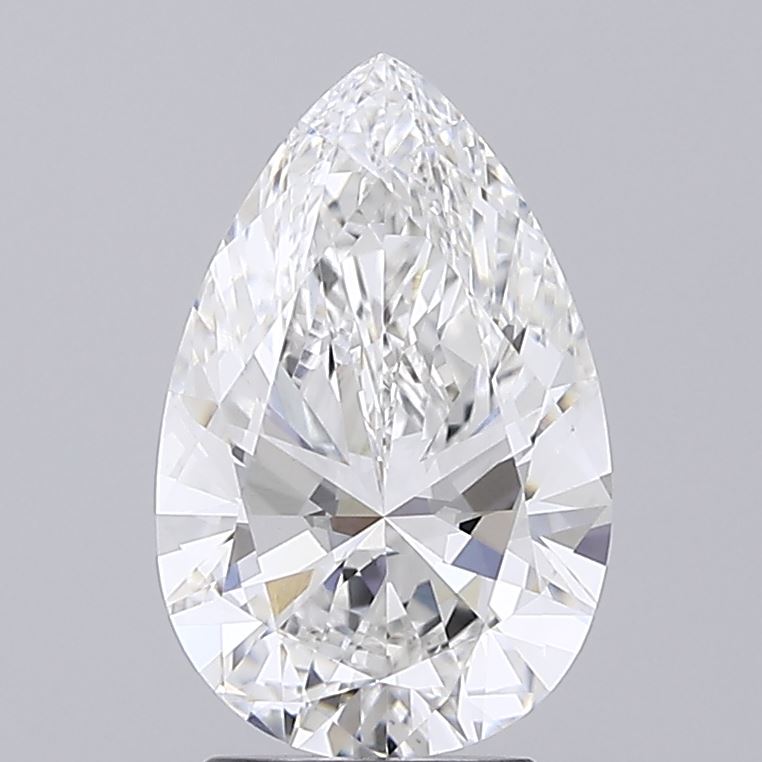 3.00 Carat Pear Shaped, Ideal Cut, E Color, VVS2 Clarity, IGI Certified Lab Grown Diamond