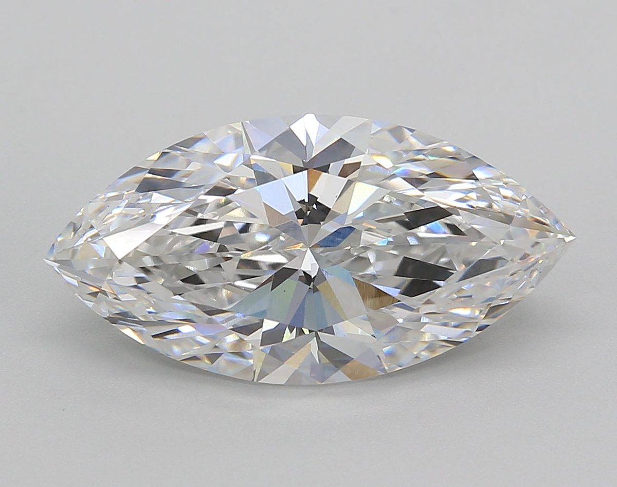 5.03 Carat Marquise Shaped, Excellent Cut, E Color, VVS2 Clarity, IGI Certified Lab Grown Diamond