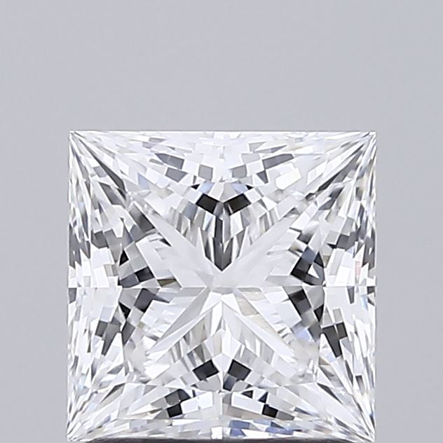 1.59 Carat Princess Shaped, Ideal Cut, D Color, VVS2 Clarity, IGI Certified Lab Grown Diamond