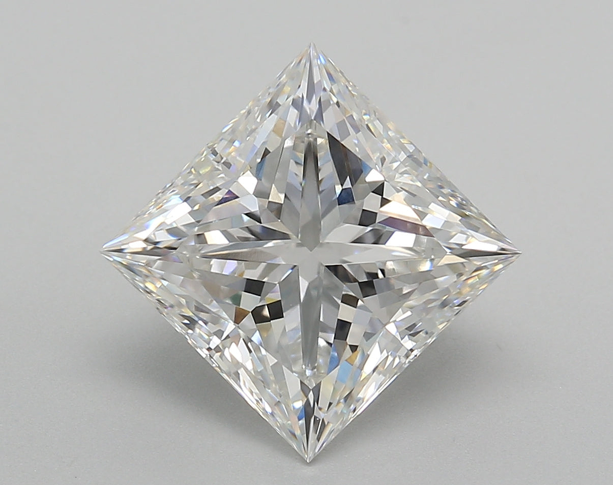 4.51 Carat Princess Shaped, Excellent Cut, E Color, VVS2 Clarity, IGI Certified Lab Grown Diamond