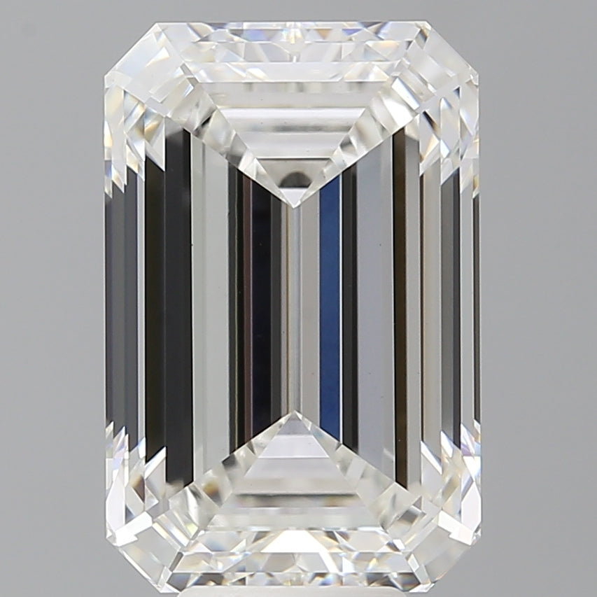 8.54 Carat Emerald Shaped, Ideal Cut, F Color, VVS2 Clarity, IGI Certified Lab Grown Diamond