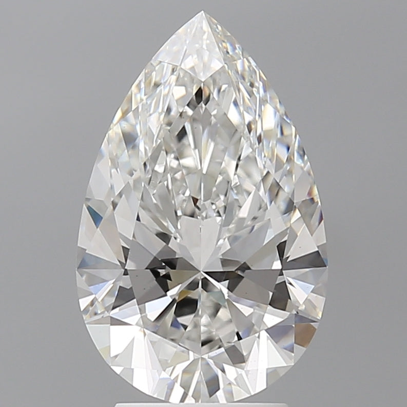 3.57 Carat Pear Shaped, Ideal Cut, E Color, VVS2 Clarity, IGI Certified Lab Grown Diamond