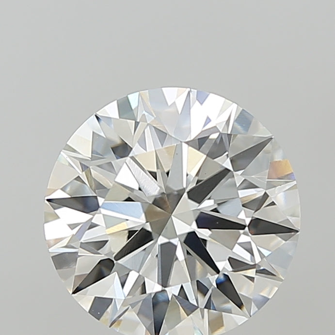 3.09 Carat Round Shaped, Ideal Cut, F Color, VVS2 Clarity, IGI Certified Lab Grown Diamond