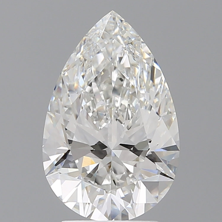 3.07 Carat Pear Shaped, Ideal Cut, F Color, VVS2 Clarity, IGI Certified Lab Grown Diamond