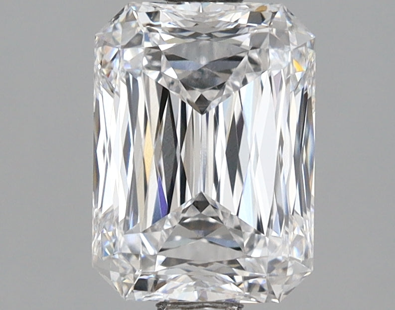 2.05 Carat Radiant Shaped, Ideal Cut, D Color, VVS2 Clarity, IGI Certified Lab Grown Diamond