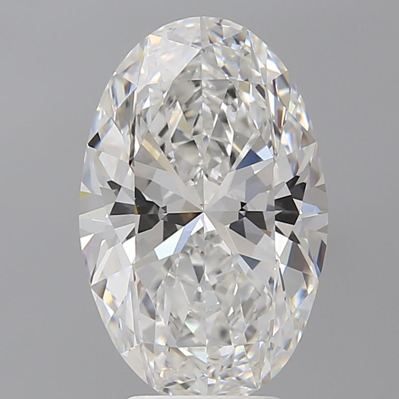 4.10 Carat Oval Shaped, Ideal Cut, E Color, VVS2 Clarity, IGI Certified Lab Grown Diamond