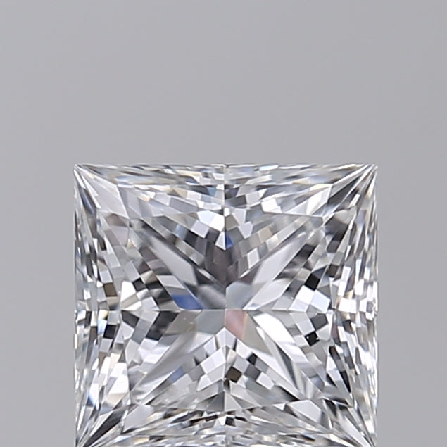 0.91 Carat Princess Shaped, Ideal Cut, D Color, VS1 Clarity, IGI Certified Lab Grown Diamond