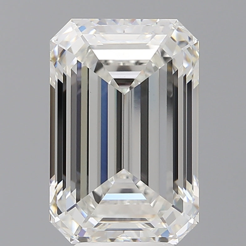 6.05 Carat Emerald Shaped, Ideal Cut, F Color, VS1 Clarity, IGI Certified Lab Grown Diamond