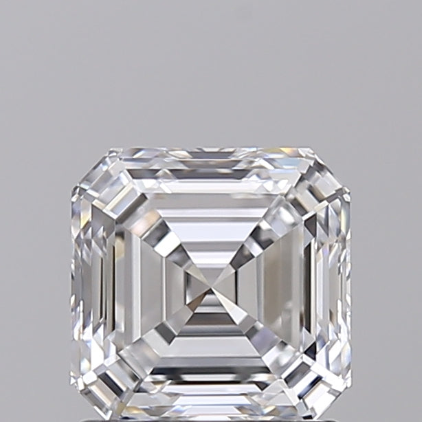 1.55 Carat Asscher Shaped, Ideal Cut, D Color, IF Clarity, IGI Certified Lab Grown Diamond