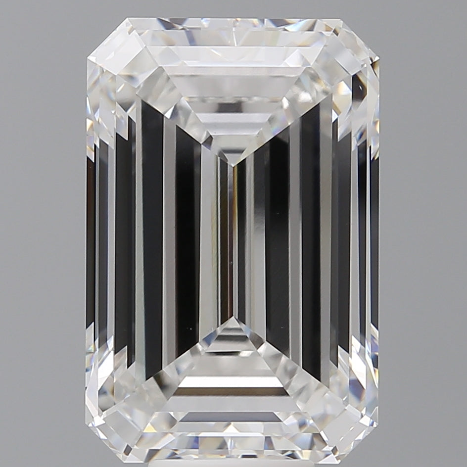 11.53 Carat Emerald Shaped, Ideal Cut, F Color, VVS2 Clarity, IGI Certified Lab Grown Diamond