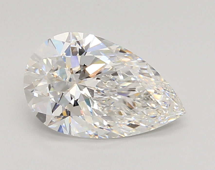 2.06 Carat Pear Shaped, Ideal Cut, F Color, VVS2 Clarity, IGI Certified Lab Grown Diamond