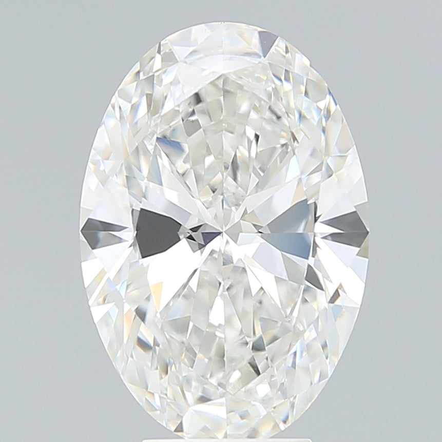 5.58 Carat Oval Shaped, Ideal Cut, G Color, VVS2 Clarity, IGI Certified Lab Grown Diamond